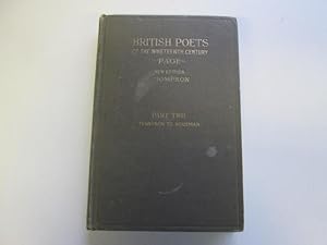 Imagen del vendedor de British Poets of the Nineteenth Century, Part Two, Tennyson to Housman a la venta por Goldstone Rare Books