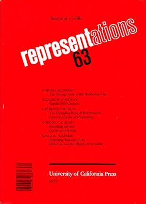 Representations 63 (Summer 1999, Number 63)