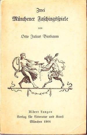 Bild des Verkufers fr Zwei Mnchener Faschingsspiele. zum Verkauf von Antiquariat Krikl