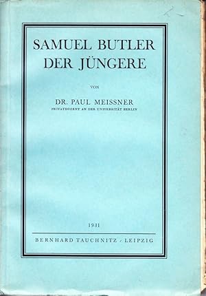 Bild des Verkufers fr Samuel Butler der Jngere. Eine Studie zur Kultur des ausgehenden Viktorianismus. zum Verkauf von Antiquariat Krikl