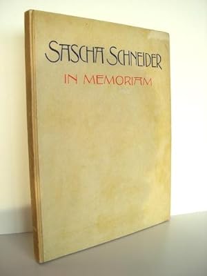 Sascha Schneider in Memoriam. [Mit einer handschriftlichen Widmung Hardenbergs auf dem Vorsatz].