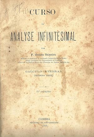 CURSO DE ANALYSE INFINITESIMAL