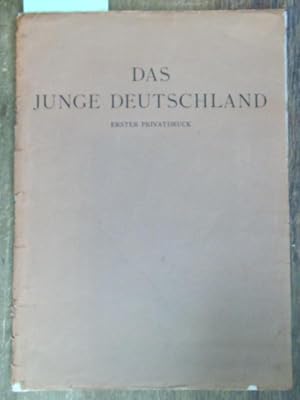 Bild des Verkufers fr Das junge Deutschland - Phantasien ber die Auffhrungen des Jahres 1917 - 1918 [des Deutschen Theaters, Berlin]. Mit 9 Originallithographien von E. Bttner, R. Gliese und Ernst Stern. zum Verkauf von Antiquariat Carl Wegner