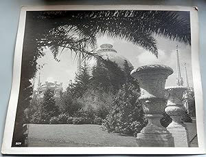 Horticultural Building with urns and gardens. Original photo Pan Pacific International Exposition.