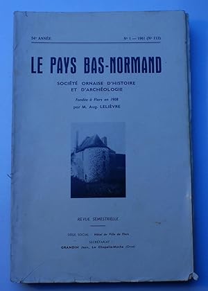 Le Pays Bas-Normand 1961 54e Année - 1 (n° 113)