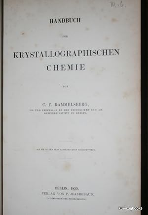 Handbuch der Krystallographischen Chemie BOUND WITH SUPPLEMENT Die neuesten Forschungen in der Kr...