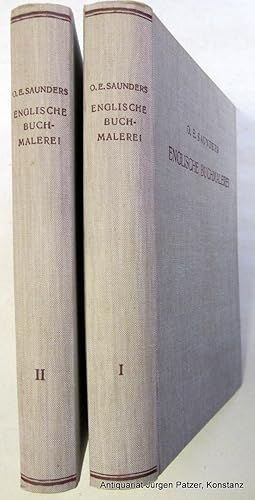 Seller image for Englische Buchmalerei. Aus dem Englischen von H. Weigelt. 2 Bnde. Firenze, Pantheon u. Mnchen, Kurt Wolff, 1927-1928. 4to. Mit 129 Tafeln in Lichtdruck. 6 Bl., 170 S., 1 Bl.; 2 Bl. u. Tafeln. Leinenbnde mit geprgtem Rcken- u. Deckeltitel, Rcken minimal gebrunt. for sale by Jrgen Patzer