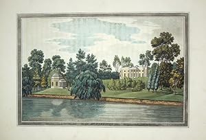 Seller image for Original Hand Coloured Antique Aquatint Print Illustrating The Late Mr Garrick's Villa in London. Drawn By J Farington and Engraved By J. C. Stadler. Published in 1793. for sale by Rostron & Edwards