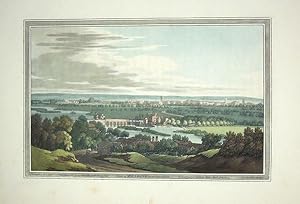 Seller image for Original Hand Coloured Antique Aquatint Print Illustrating A View of Reading from Caversham in Berkshire. Drawn By J Farington and Engraved By J. C. Stadler. Published in 1793. for sale by Rostron & Edwards