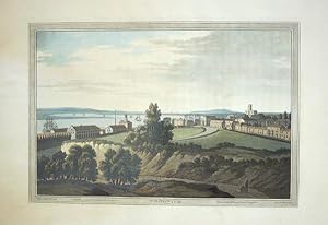 Original Hand Coloured Antique Aquatint Print Illustrating Woolwich in London. Drawn By J Faringt...