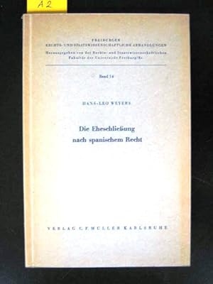 Die Eheschließung nach spanischem Recht.