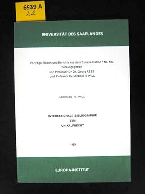 Internationale Bibliographie zum Un-Kaufrecht. 1989.