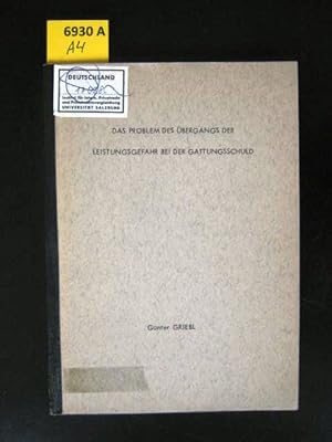 Das Problem des Übergangs der Leistungsgefahr bei der Gattungsschuld. Dissertation.