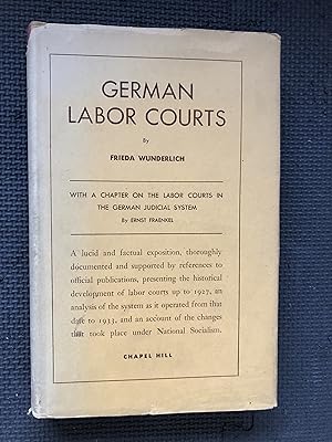 Imagen del vendedor de German Labor Courts.; With a Chapter on the Labor Courts in the German Judicial System a la venta por Cragsmoor Books