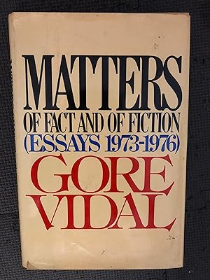 Seller image for Matters of Fact and of Fiction; Essays 1973-76 for sale by Cragsmoor Books