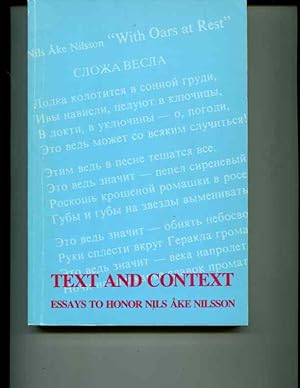 Immagine del venditore per Text and Context: Essays to Honor Nils Ake Nilsson (Stockholm Studies in Russian Literature, 23) venduto da Orca Knowledge Systems, Inc.