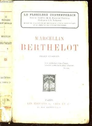 Bild des Verkufers fr MARCELLIN BERTHELOT - PAGES CHOISIES zum Verkauf von Le-Livre