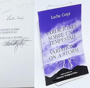 Imagen del vendedor de Variaciones sobre una tempestad/variations on a storm [signed] a la venta por Bolerium Books Inc.