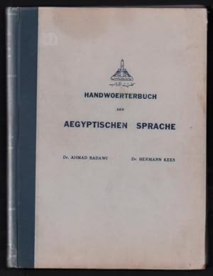 Handwoerterbuch Der Aegyptischen Sprache. 1 Auflage