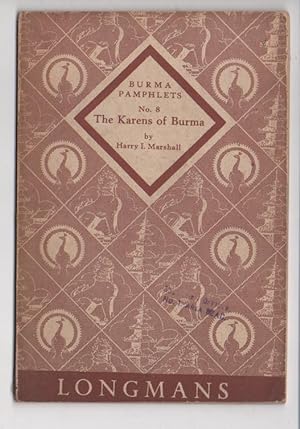 Bild des Verkufers fr BURMA PAMPHLETS. NO. 8. THE KARENS OF BURMA zum Verkauf von Claras
