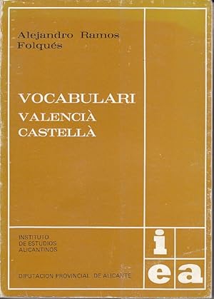 Seller image for VOCABULARI. VALENCI - CASTELL for sale by Librera Vobiscum