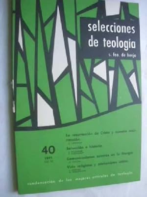 SELECCIONES DE TEOLOGÍA S. FCO DE BORJA, Nº 40, 1971