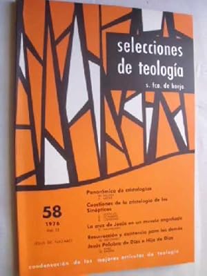 SELECCIONES DE TEOLOGÍA S. FCO DE BORJA, Nº 58, 1976