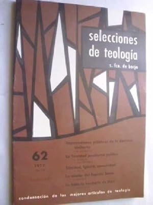 SELECCIONES DE TEOLOGÍA S. FCO. DE BORJA, Nº 62, 1977
