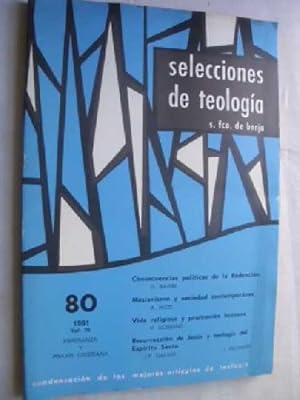 SELECCIONES DE TEOLOGÍA S. FCO DE BORJA, Nº 80, 1981