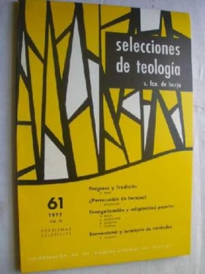 SELECCIONES DE TEOLOGÍA S. FCO DE BORJA, Nº 61, 1977