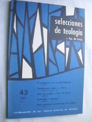 SELECCIONES DE TEOLOGÍA S. FCO DE BORJA, Nº 32, 1972