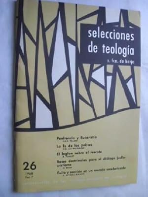 SELECCIONES DE TEOLOGÍA S. FCO DE BORJA, Nº 26, 1968