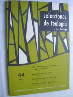 SELECCIONES DE TEOLOGÍA S. FCO DE BORJA, Nº 4, 1972