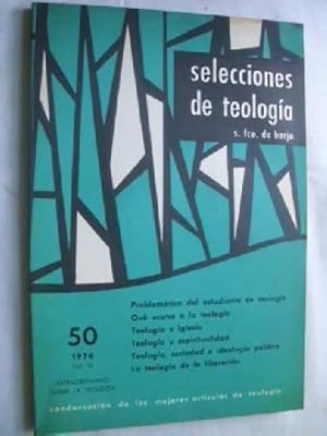 SELECCIONES DE TEOLOGÍA S. FCO DE BORJA, Nº 50, 1974