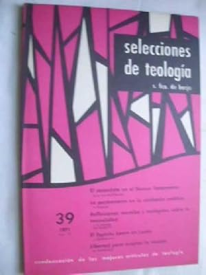 SELECCIONES DE TEOLOGÍA S. FCO DE BORJA, Nº 39, 1971
