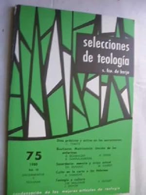 SELECCIONES DE TEOLOGÍA S. FCO. DE BORJA, Nº 75, 1980