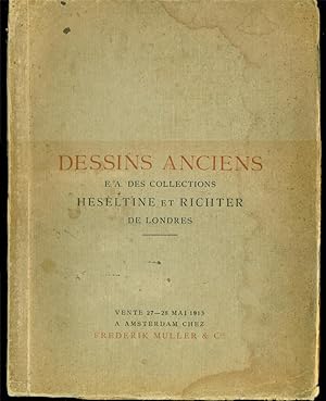 DESSINS ANCIENS E.A. DES COLLECTIONS HESELTINE ET RICHTER DES LONDRES : Catalogue d'Une Vente Imp...