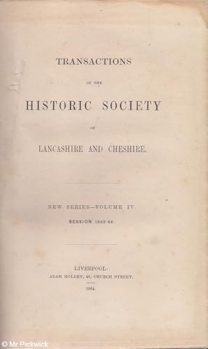 Transactions of the Historic Society of Lancashire & Cheshire Vol. IV