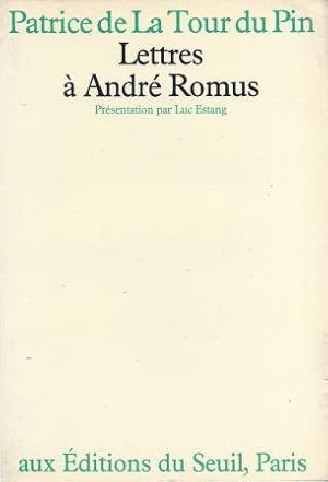 Bild des Verkufers fr Lettres  Andr Romus Prsentation par Luc Estang zum Verkauf von LES TEMPS MODERNES