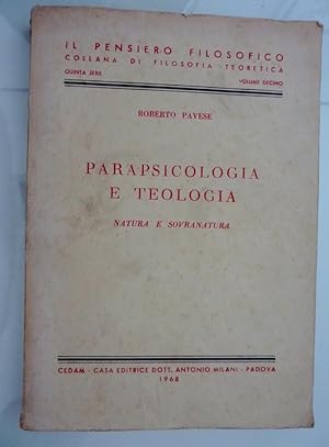 "IL PENSIERO FILOSOFICO Collana di Filosofia Teoretica, Quinta Serie - Volume Decimo PARAPSICOLOG...