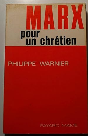 Seller image for Marx pour un chrtien for sale by Aberbroc