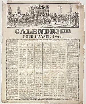 Seller image for Calendrier pour l'anne 1843. for sale by Bonnefoi Livres Anciens