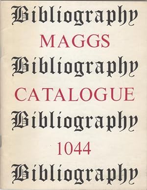 Imagen del vendedor de Bibliography. Maggs Catalogue 1044 a la venta por Kaaterskill Books, ABAA/ILAB