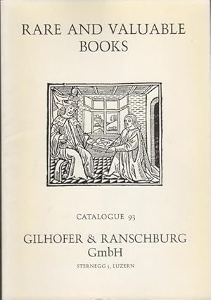 Rare Books. A Selection of Valuable Books Mainly from the Fifteenth and Sixteenth Centuries. Cata...
