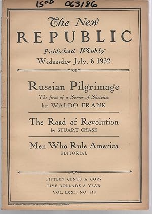 Imagen del vendedor de The New Republic, Volume LXXI: No. 918: July 6, 1932 a la venta por Dorley House Books, Inc.