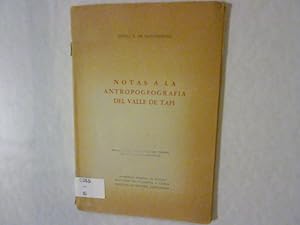 Seller image for Notas a la Antropogeografia del Valle de Tafi. Monografias del Instituto de Estudios Geograficos. for sale by Antiquariat Bookfarm