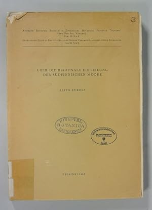 Seller image for ber die regionale Einteilung der sdfinnischen Moore. (Annales Botanici Societatis Zoologicae Botanicae Fennicae Vanamo - Ann. Bot. Soc. Vanamo - Tom. 33, No. 2). [Finnland, Moore, Botanik] for sale by Antiquariat Bookfarm