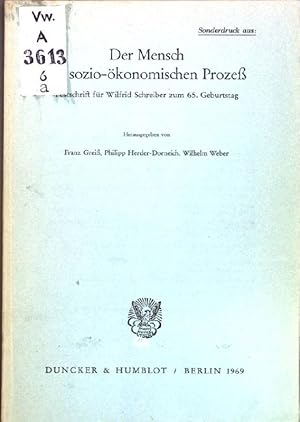 Bild des Verkufers fr Die gesamtwirtschaftliche Bedeutung des Unternehmergewinns; Eine Differentialgewinn-Theorie; Sonderdruck aus: Der Mensch im sozio-konomischen Proze; Festschrift fr Wilfrid Schreiber zum 65. Geburtstag; zum Verkauf von books4less (Versandantiquariat Petra Gros GmbH & Co. KG)