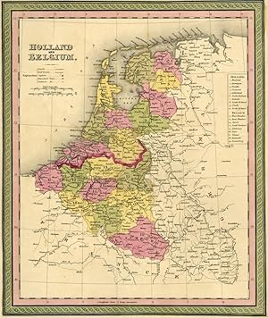 Map of Holland and Belgium, Cowperthwait ca. 1850