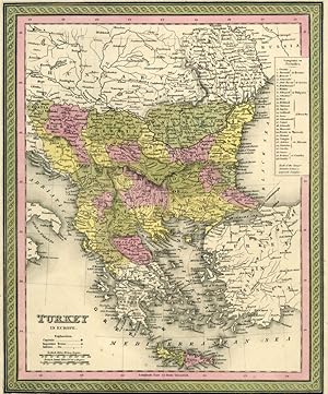 Map of Turkey, Cowperthwait ca. 1850